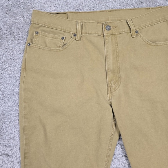 Levis Pants 514 Men 38x30 Tan Straight Fit Stretch Mid Rise Classic Casual - Picture 3 of 12
